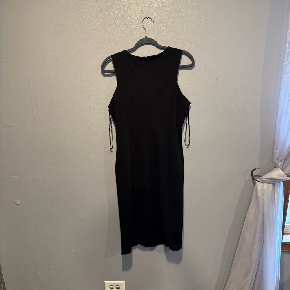Calvin Klein Black Pleated Midi Dress - Picture 2 of 6